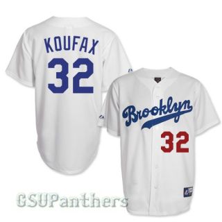 Sandy Koufax Brooklyn Dodgers Cooperstown Home Jersey Mens Sz M 2XL