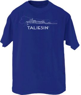 Frank Lloyd Wright Taliesin Blue Cotton Tee Shirt – Size L