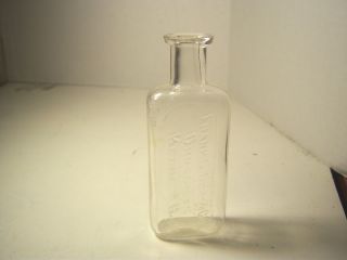 1890s Frank G Dort Druggists Keene, NH Clear medicine bottle
