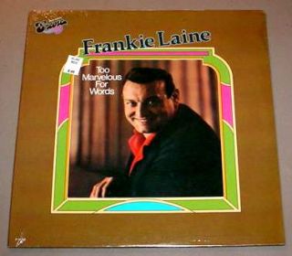 Frankie Laine SEALED LP Too Marvelous for Words
