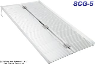 NEW 5 FOLDING WHEELCHAIR/SCOOTER RAMP PORTABLE RAMPS (SCG 5)