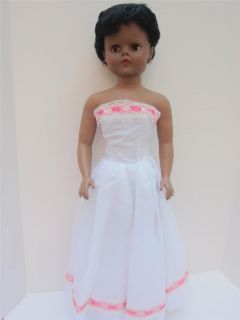 Custom White Strapless Gown for 30 Fashion Doll, Betty Bride Deluxe