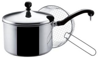 Farberware Classic Stainless Steel 4 Quart Saucepot with Fry Basket