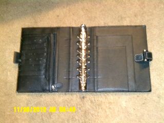 Franklin Covey Classic Leather Planner Binder Black 1 5 Rings