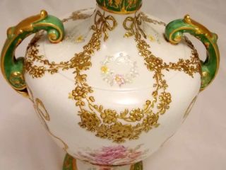  Earthenware Porcelain Urn Vase Franz Anton Wehlem Bonn C1880