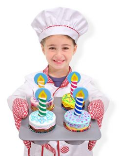 Cupcake~Bake &Decorate Wooden Food Set~Melissa & Doug Item # 4019