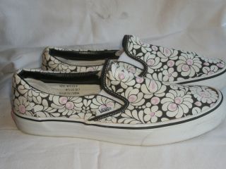 VANS Black Pink Floral OTW Off The Wall Skate Shoe Sneaker Wmn 10 10 5