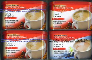 General Foods International Maxwell House Instant Coffee 4 Cans