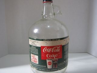 Coca Cola 1 Gallon Glass Jug Coke Bottle Coke Collectable