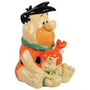 Flintstones Fred and Pebbles Cookie Jar by Westland Giftware 21708 New