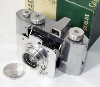 Boxed Gallus Derlux Beautiful French All Metal Camera