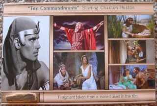 Ten Commandments Heston Screen Used Sword Handle COA