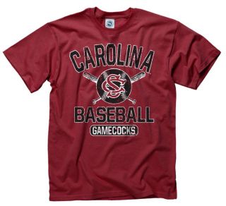 South Carolina Gamecocks Maroon Jock Baseball T Shirt