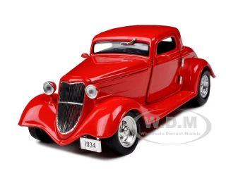 1934 Ford Coupe Hard Top Red 1 24 Diecast Model Car