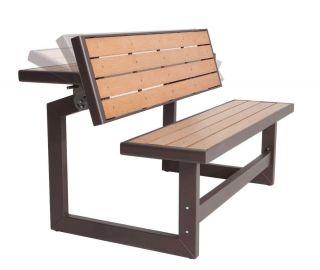  All Weather Convertible Patio Garden Bench Outdoor Furniture