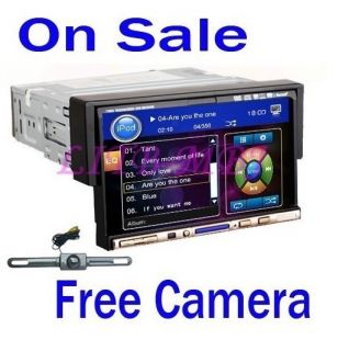  Single DIN Car DVD CD Player Radio FM Am RDS iPod Free Cam