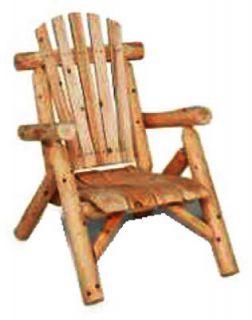 North Woods Log Furniture Unfinished Patio Chair
