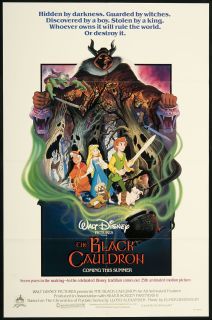 The Black Cauldron 1985 Original U.S. One Sheet Movie Poster