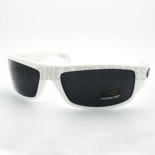 Original LOCS Sunglasses Gangster Cholo Shades WHITE Frame Black Lens