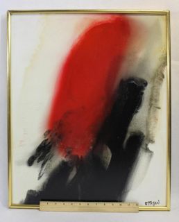 Vintage 1950s Frederik Lund Ottesen O C Abstract Oil Painting NR