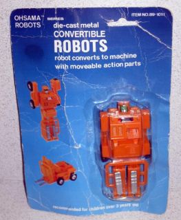 Ohsama Convertible Robots Die Cast Metal Vintage Transfoms to Fork