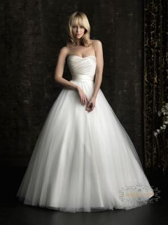 Sweetheart White Ivory Organza Ball Gown Tulle Desgin Wedding Dress