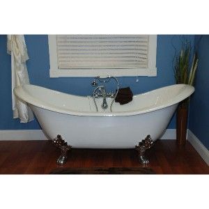  Iron Double Slipper Clawfoot Freestanding Bath Tub Monarch