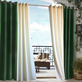  Gazebo Outdoor Solid Grommet Top Curtain Panel in Forest Green