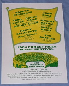 The Forest Hills Music Festival Poster 1964   The Beatles, Streisand