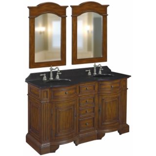  Foret BF80052R French Country Double Basin Bathroom Vanity Dark Cherry