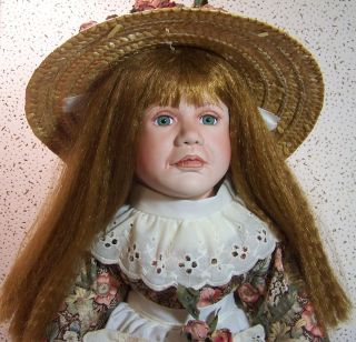 Frieda Shipman Porcelain Doll Amanda 1993 Numbered 261 1500 Red Hair