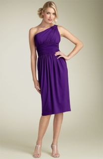  One Shoulder Purple Evening Cocktail Formal Dress in A Size 14