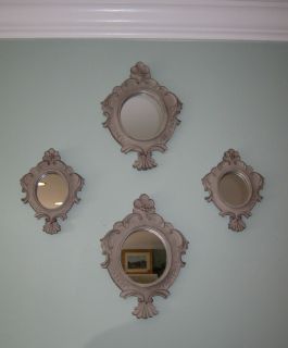 Shabby French Country Cottage Chic Mirror Wall Decor Weathered Stone