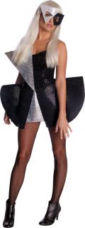 Lady Gaga Costume Black Sequin Dress SM Small 6 to 10