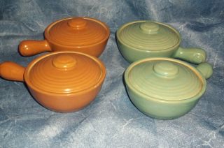 Vintage China Pottery French Onion Soup Crocks Casserole Dishes with