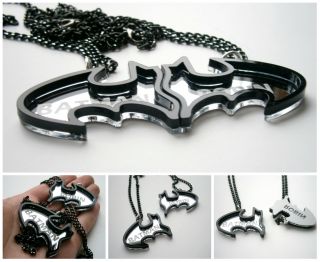 Best Friends Batman Necklaces Friendship Necklaces Engraved Batman and