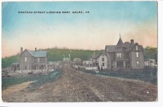 va galax grayson street vintage ca 1910 postcard