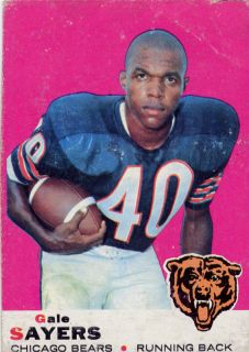  Gale Sayers 1969 Topps Card 51 Chicago Bears