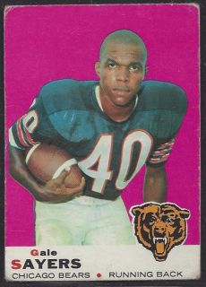 1969 Topps Gale Sayers VG Chicago Bears 51 Creased