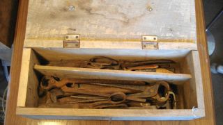 OLD HORSE FARRIER TOOL TOOLS KIT TRIMMING SHOEING
