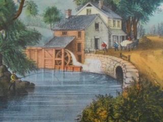  Ives Prints Ford Bridge Fort Putnam Skating Mill Sugaring
