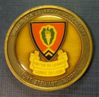 Challenge Coin US Army NCO Academy Fort Stewart GA Superior Soldier 1