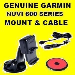 Garmin Nuvi 600 610 650 660 670 680 Suction Cup Mount Power Cable 010