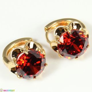 L3644 Dangle Earrings Pretty Red Garnet Silver AAA Classy Stone