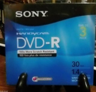 New Sony 3DMR30R1H Sony 3DMR30R1H DVD R Media Kit Handycam