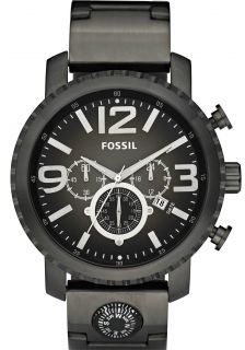 FOSSIL JR1252 CAGE PLATED SMOKE STAINLESS CHRONOGRAPH DIAL MENS WATCH