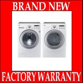 LG Front Load Washer Electric Dryer WM2250CW DLE2250W White Stackable