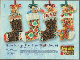 Fruity Pebbles cereal 2004 Christmas Print Ad / Magazine Ad