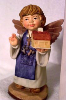 Toriart Anri Hand Painted Home Blessing Angel Figurine NIB BYCharlotte