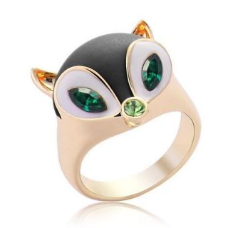  Fashion Artificial Diamond Lovely Fox Ring Gifts Accessories